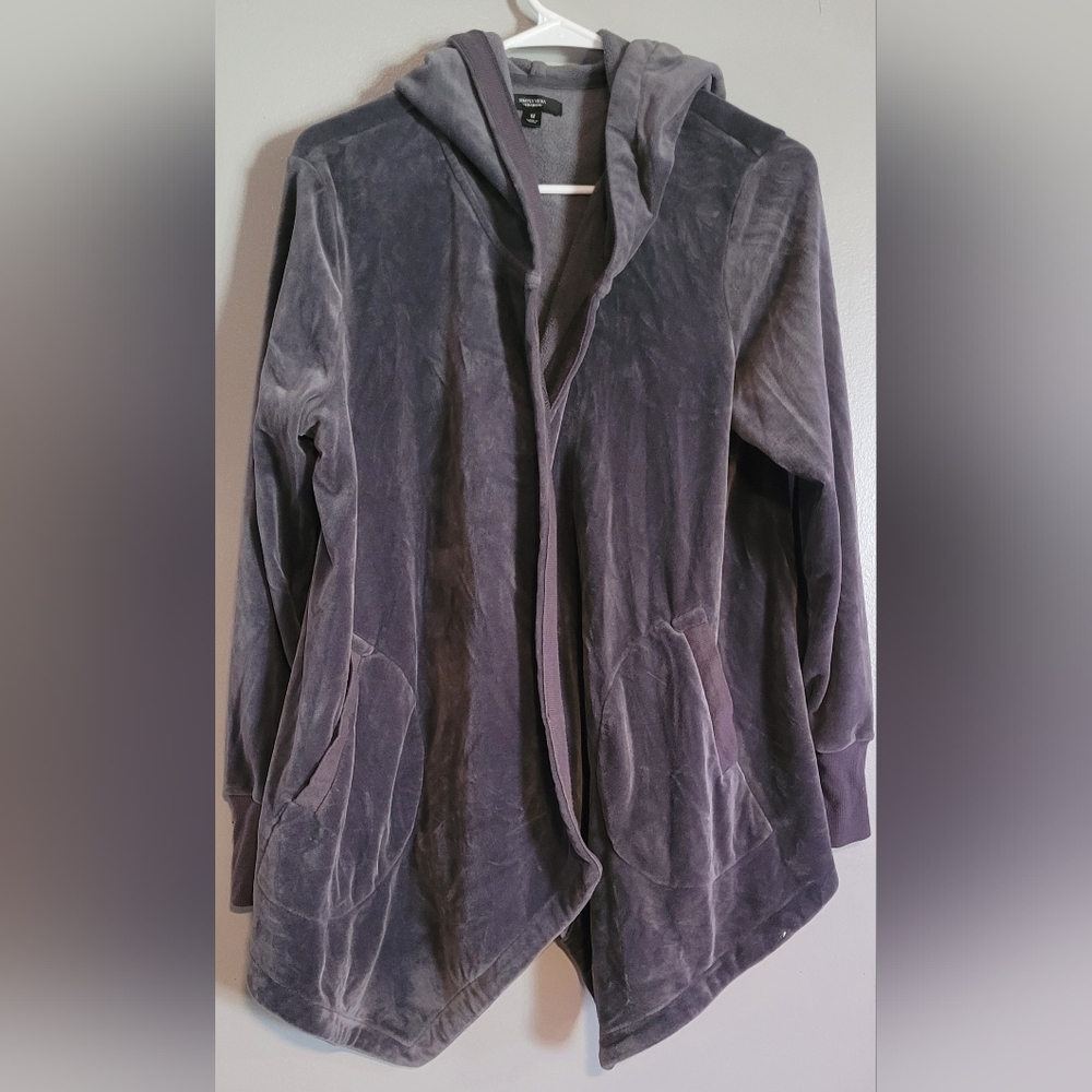 Simply Vera Vera Wang Women's Velvet Jacket in Gray